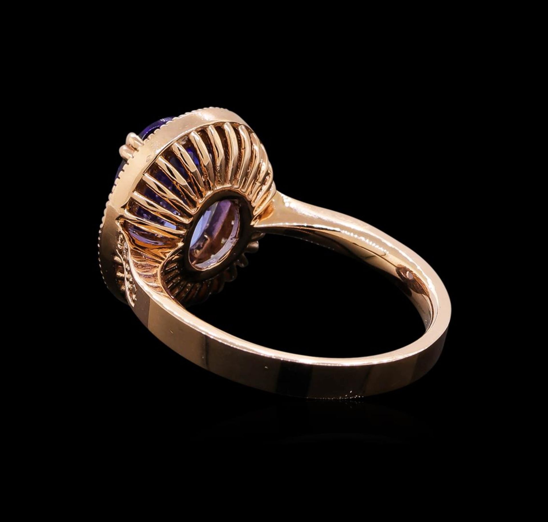 14KT Rose Gold 3.37 ctw Tanzanite and Diamond Ring - Image 3 of 5