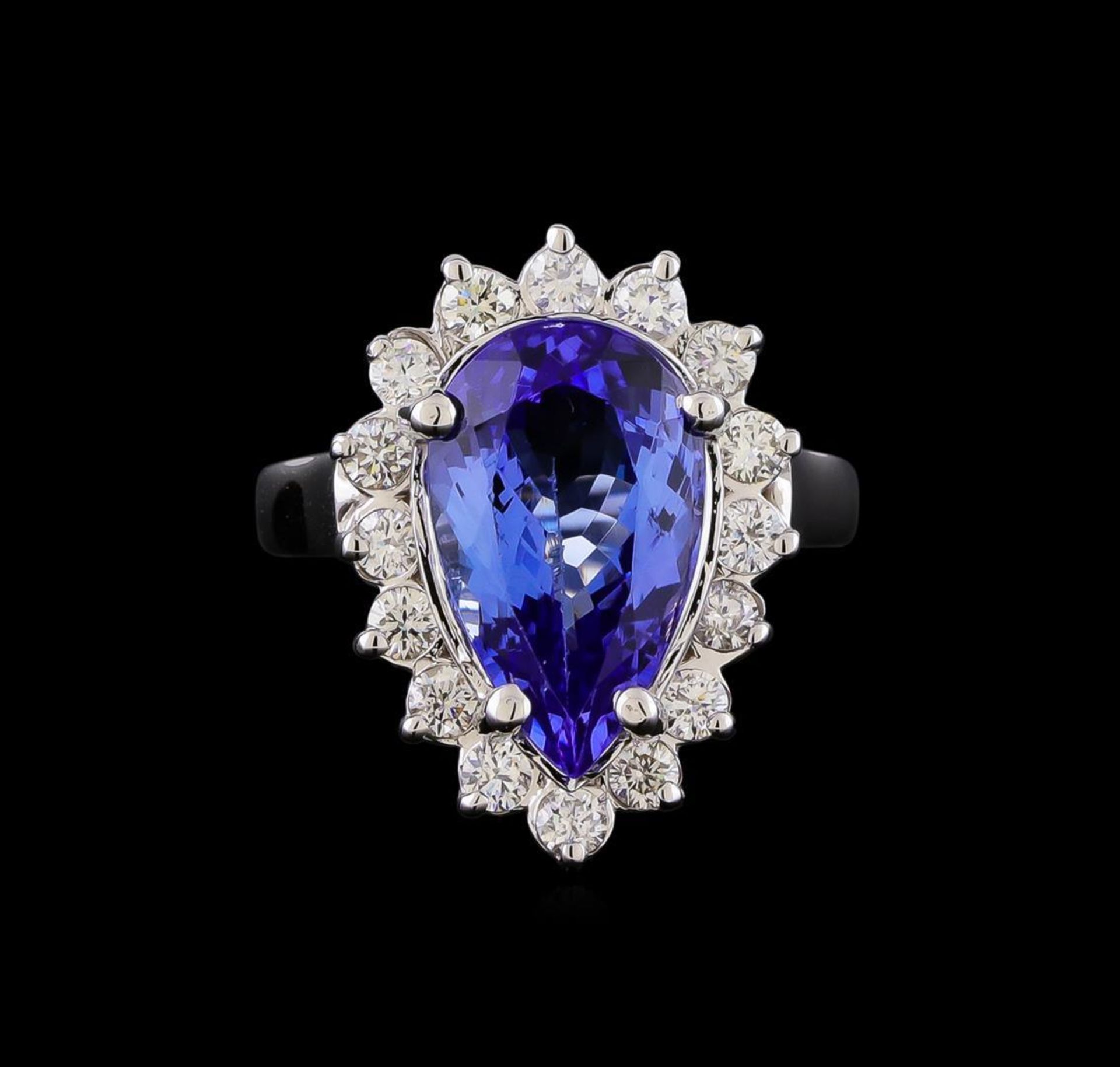 5.02 ctw Tanzanite and Diamond Ring - 14KT White Gold - Image 2 of 5