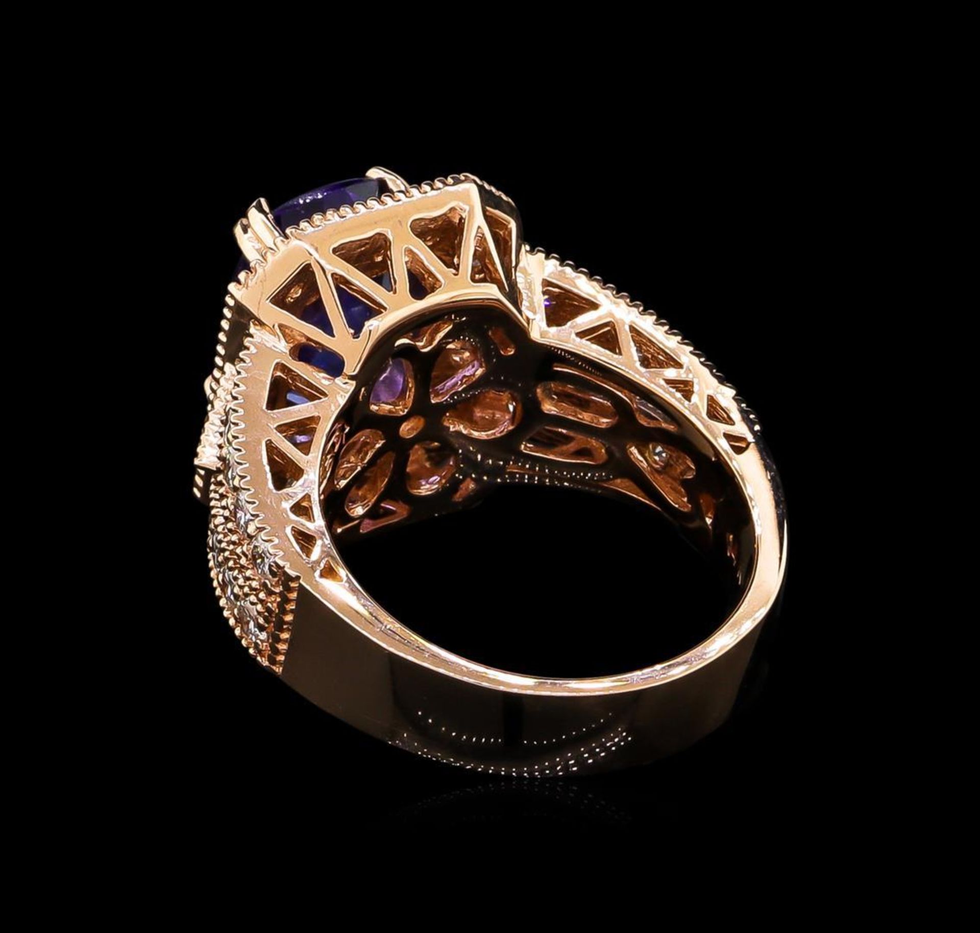 3.46 ctw Tanzanite and Diamond Ring - 14KT Rose Gold - Image 3 of 5