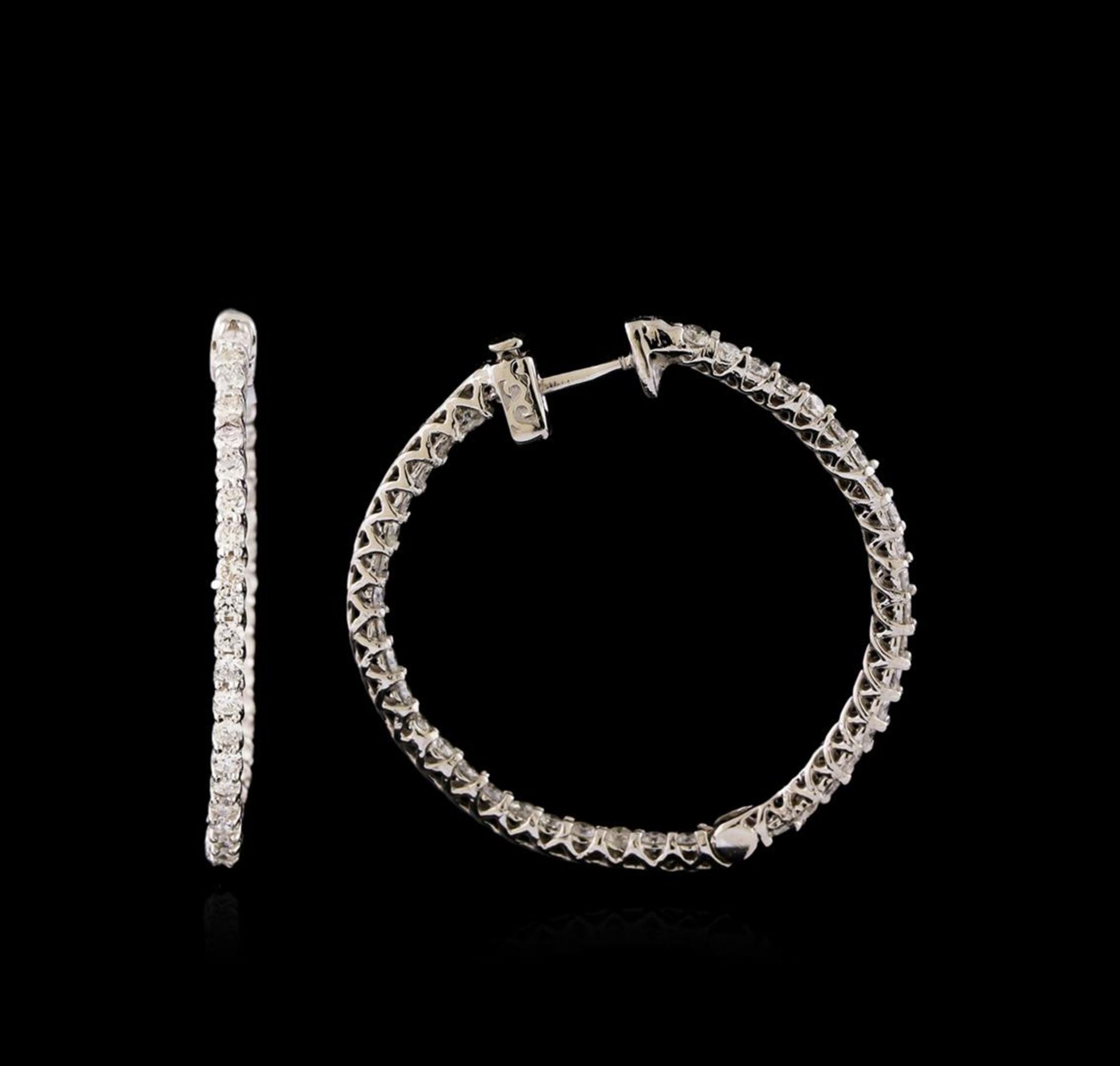 14KT White Gold 0.99 ctw Diamond Earrings - Image 2 of 3