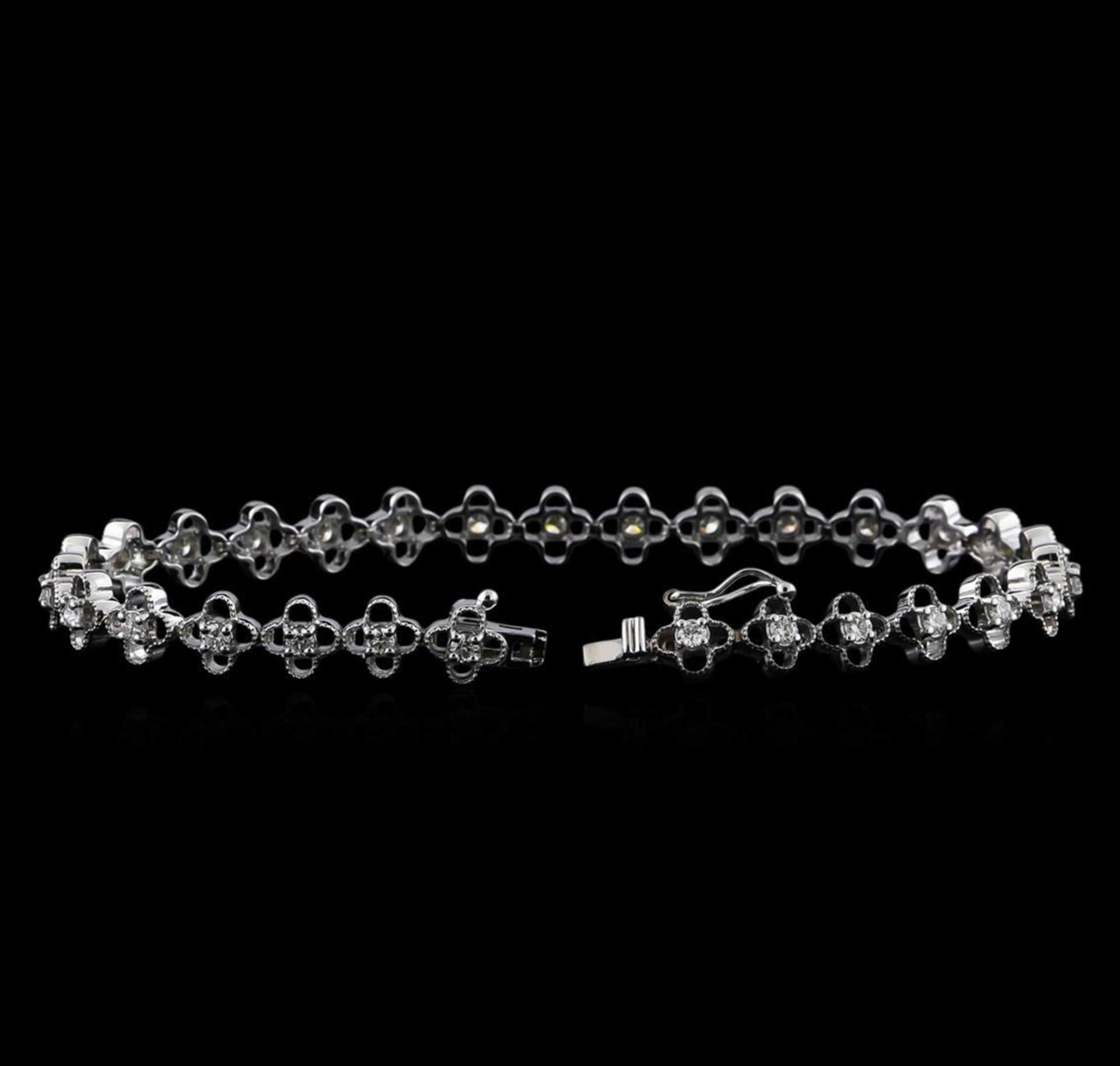 1.13 ctw Diamond Bracelet - 14KT White Gold - Image 3 of 4