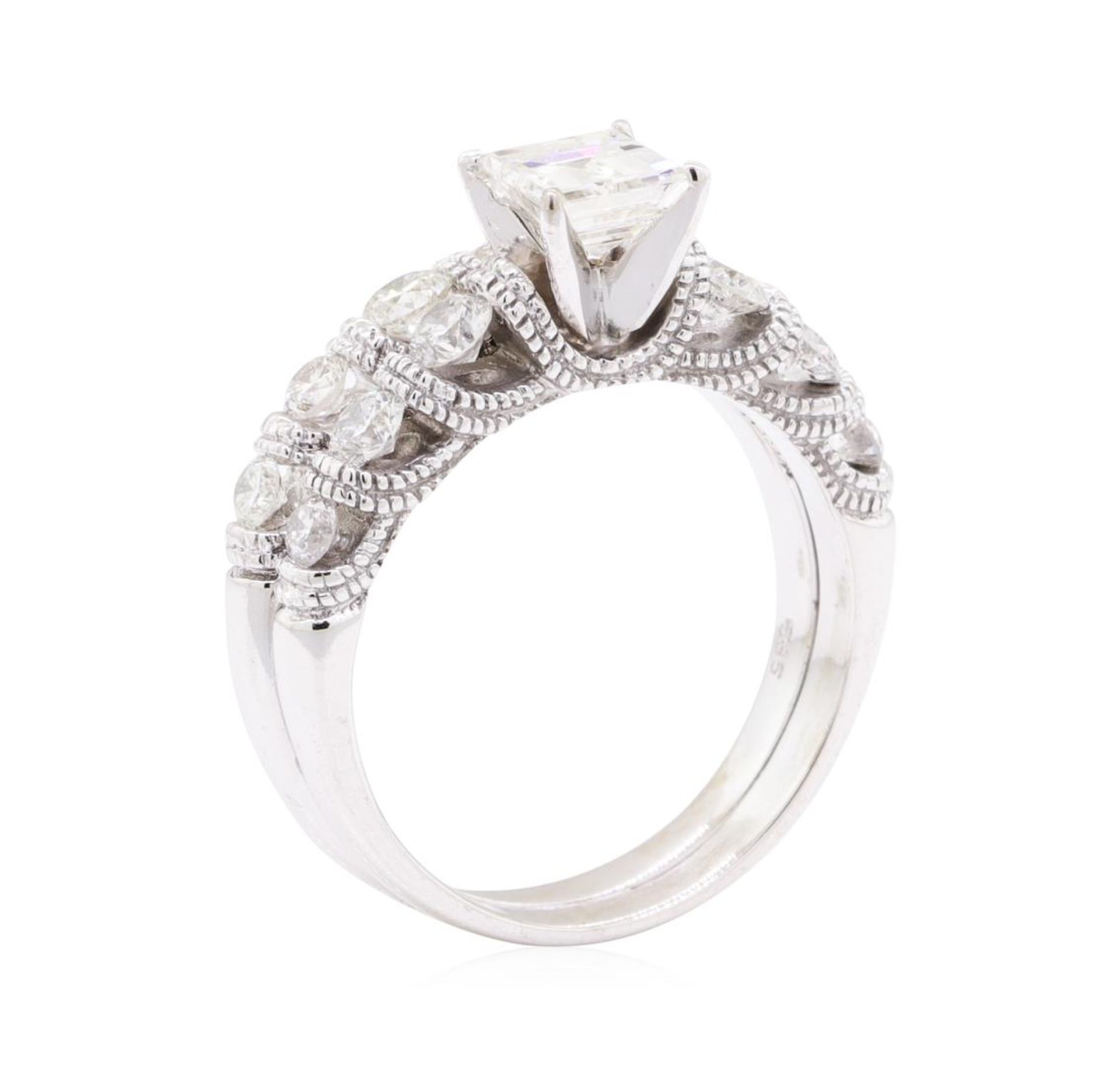 1.68 ctw Diamond Ring And Attached Band - 14KT White Gold - Image 4 of 5