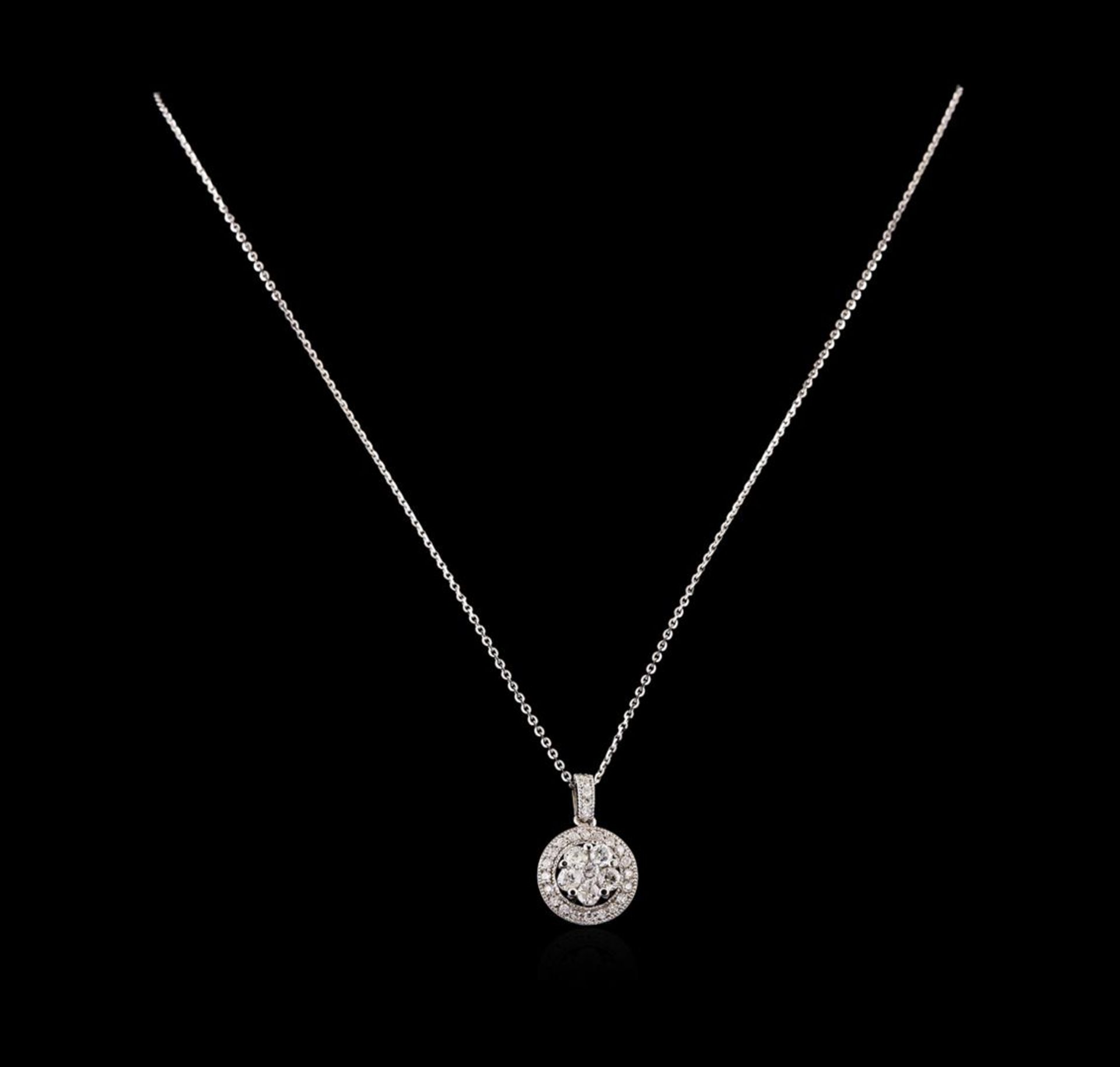 14KT White Gold 0.91 ctw Diamond Pendant With Chain - Image 2 of 3