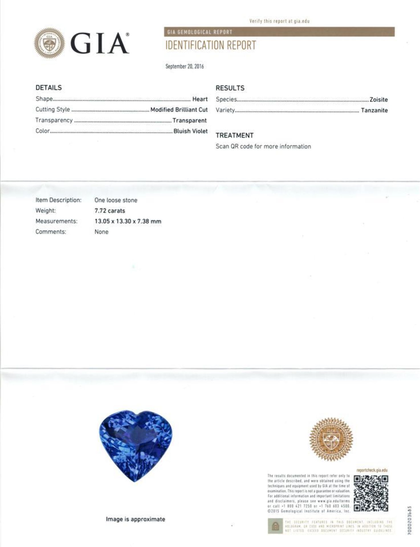 GIA Cert 7.72 ctw Tanzanite and Diamond Ring - 14KT White Gold - Image 6 of 6