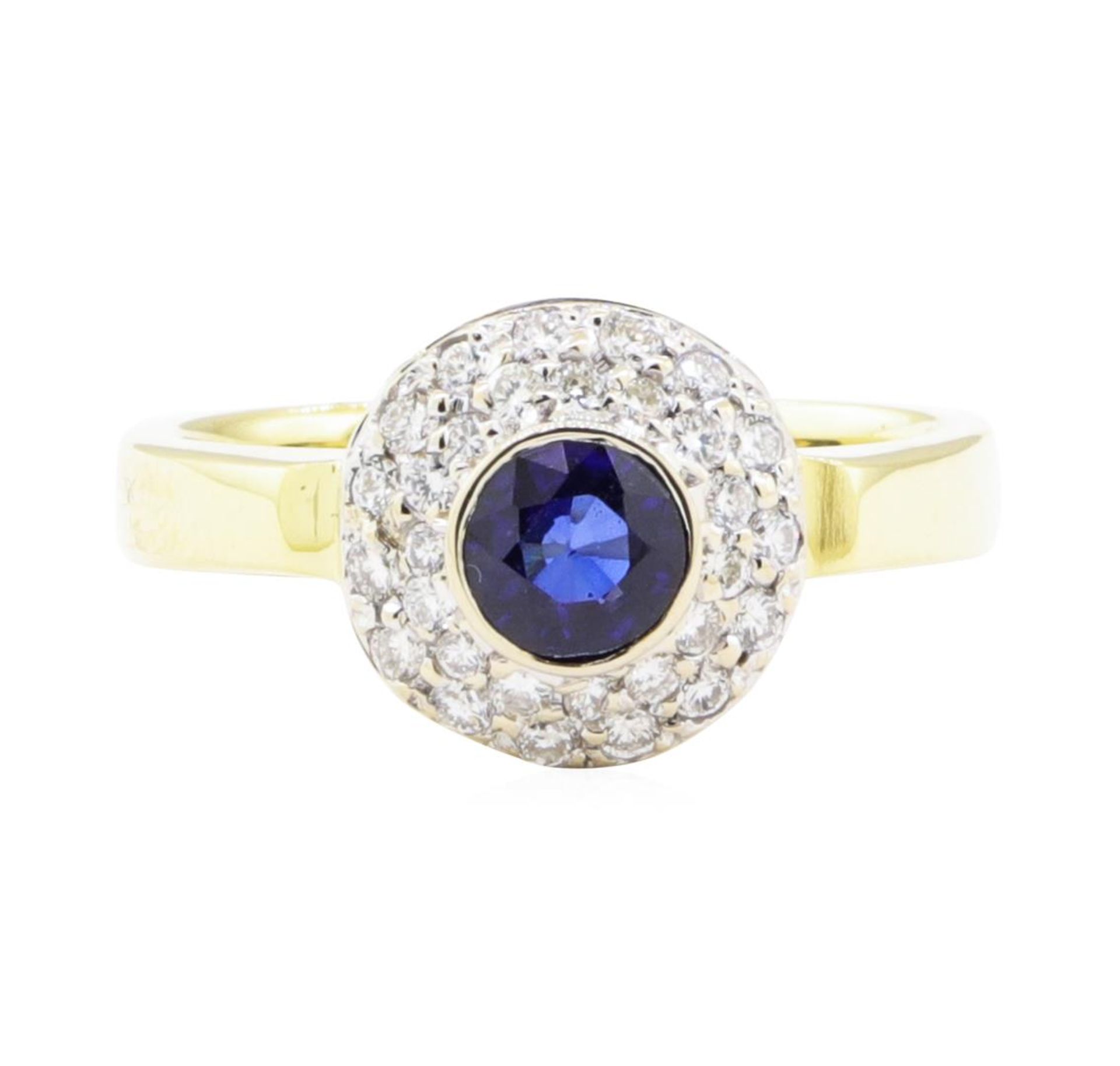 1.02 ctw Sapphire and Diamond Ring - 18KT Yellow Gold - Image 2 of 4