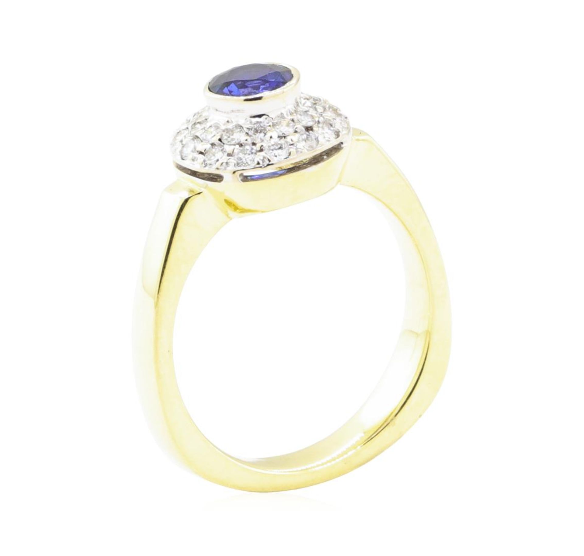 1.02 ctw Sapphire and Diamond Ring - 18KT Yellow Gold - Image 4 of 4