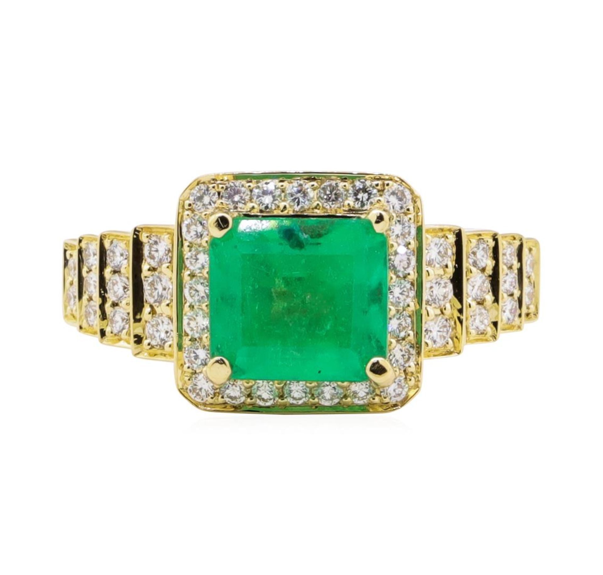 2.56 ctw Emerald and Diamond Ring - 18KT Yellow Gold - Image 2 of 5