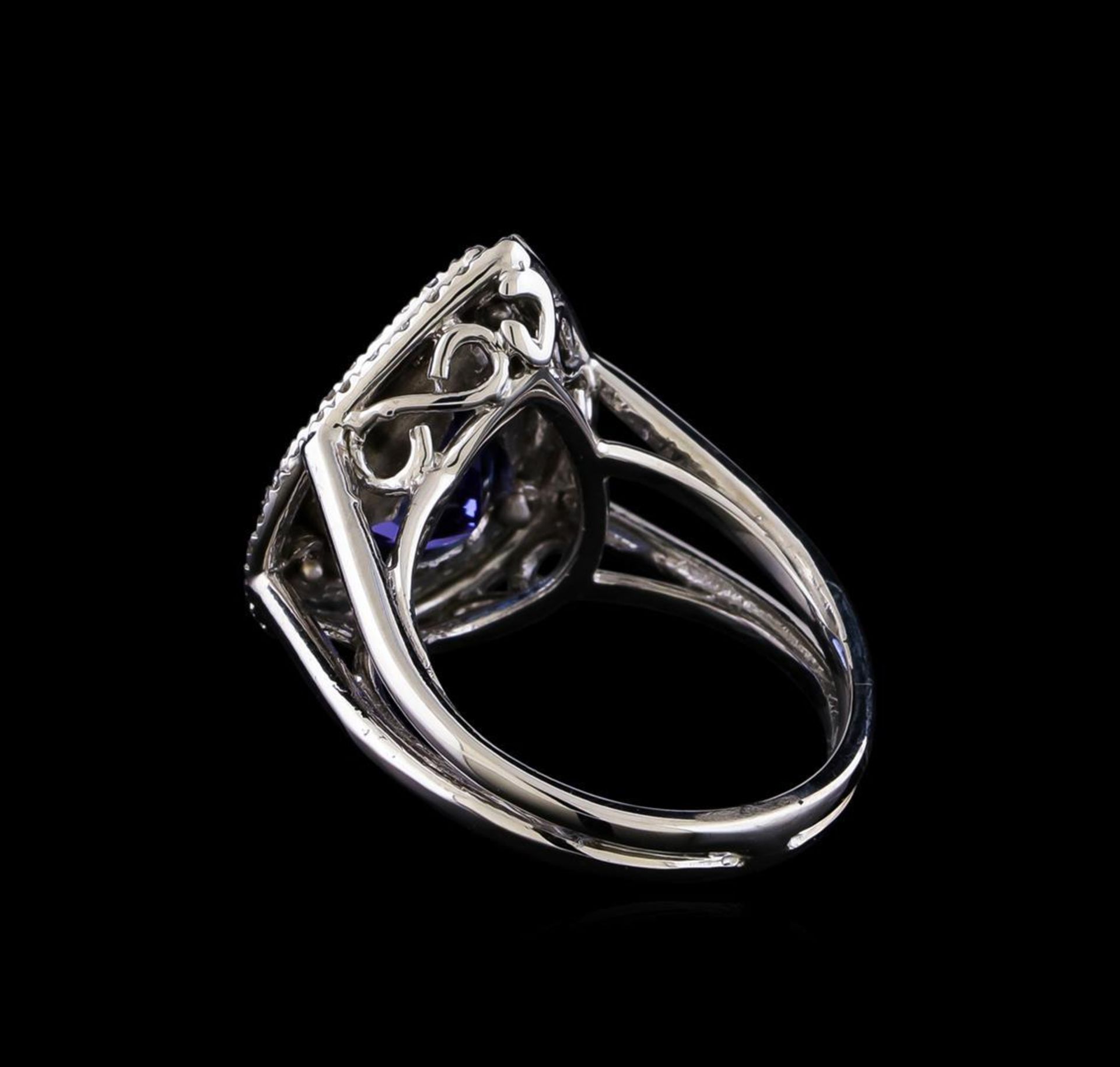 2.96 ctw Tanzanite and Diamond Ring - 14KT White Gold - Image 3 of 5