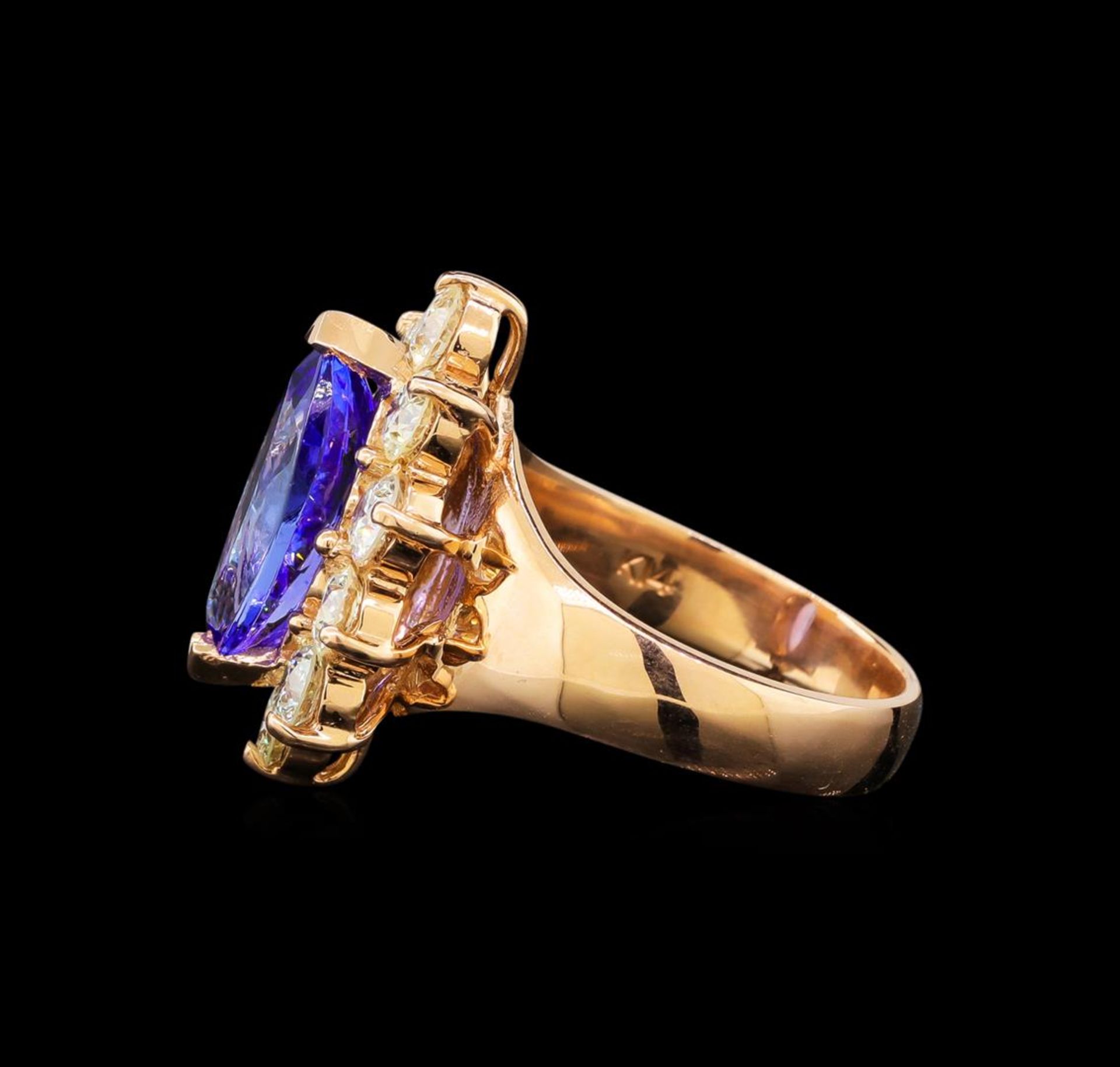 14KT Rose Gold 3.48 ctw Tanzanite and Diamond Ring - Image 3 of 5