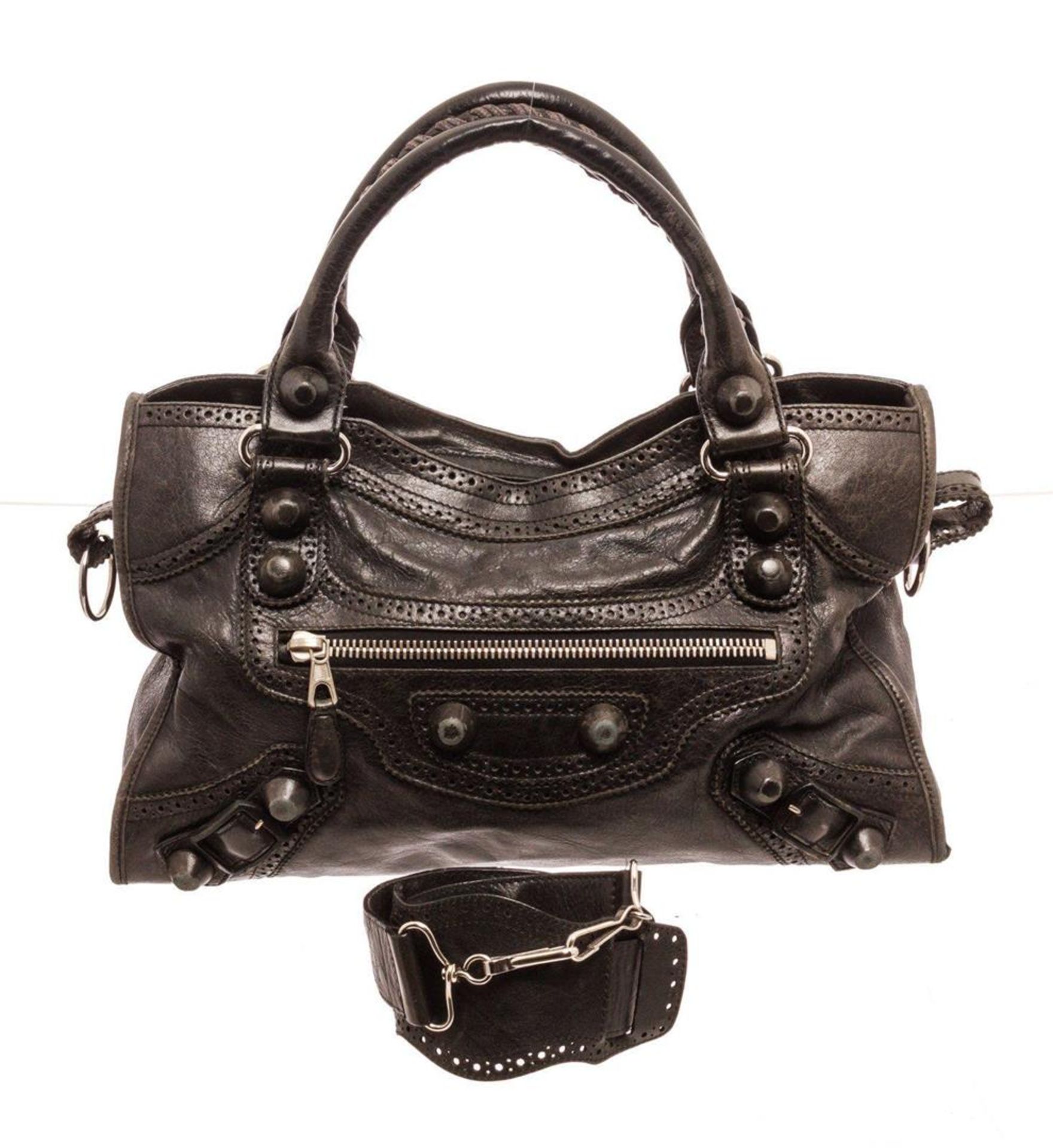 Balenciaga Black City Shoulder Bag