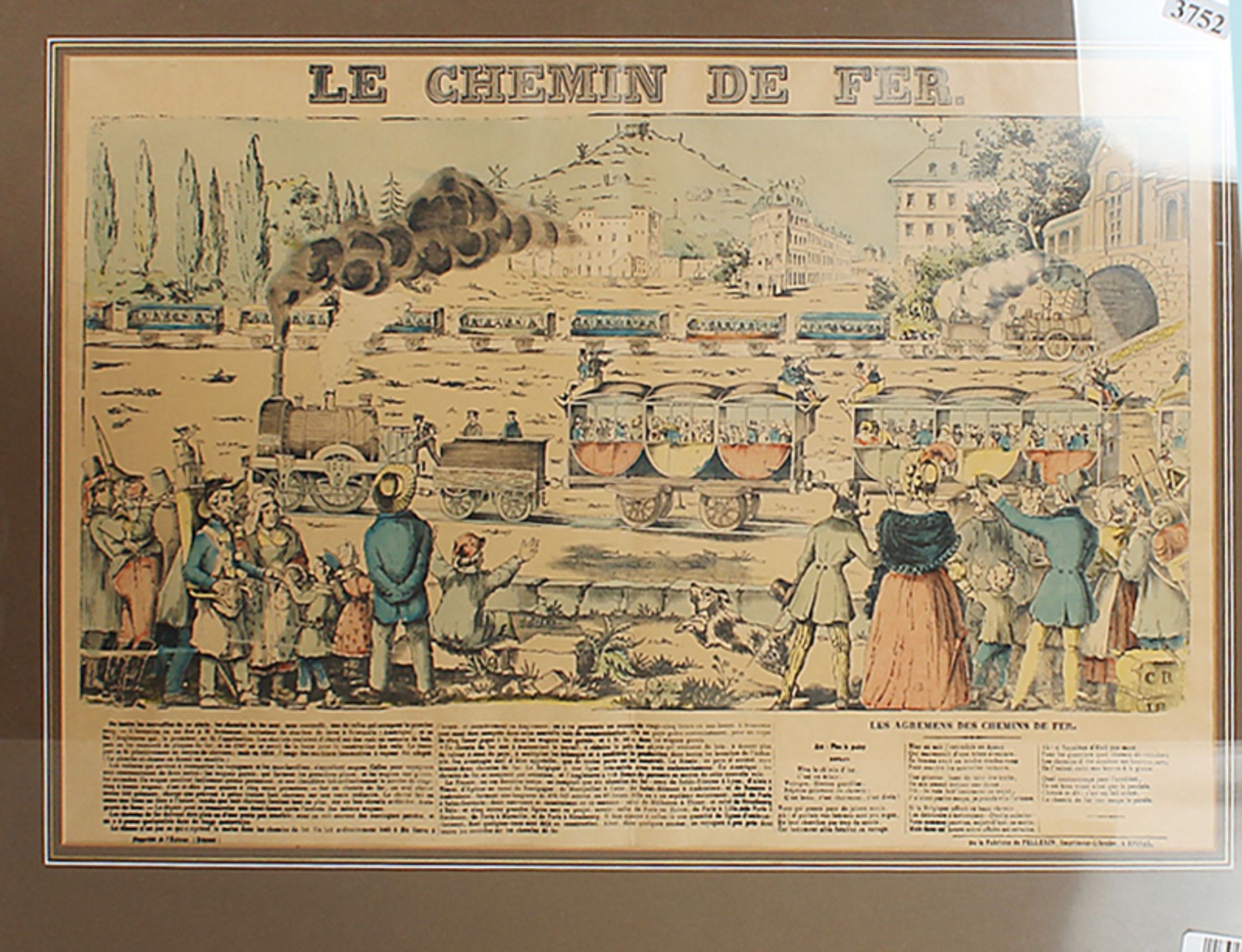 Litographie "Le Chemin de Fer"