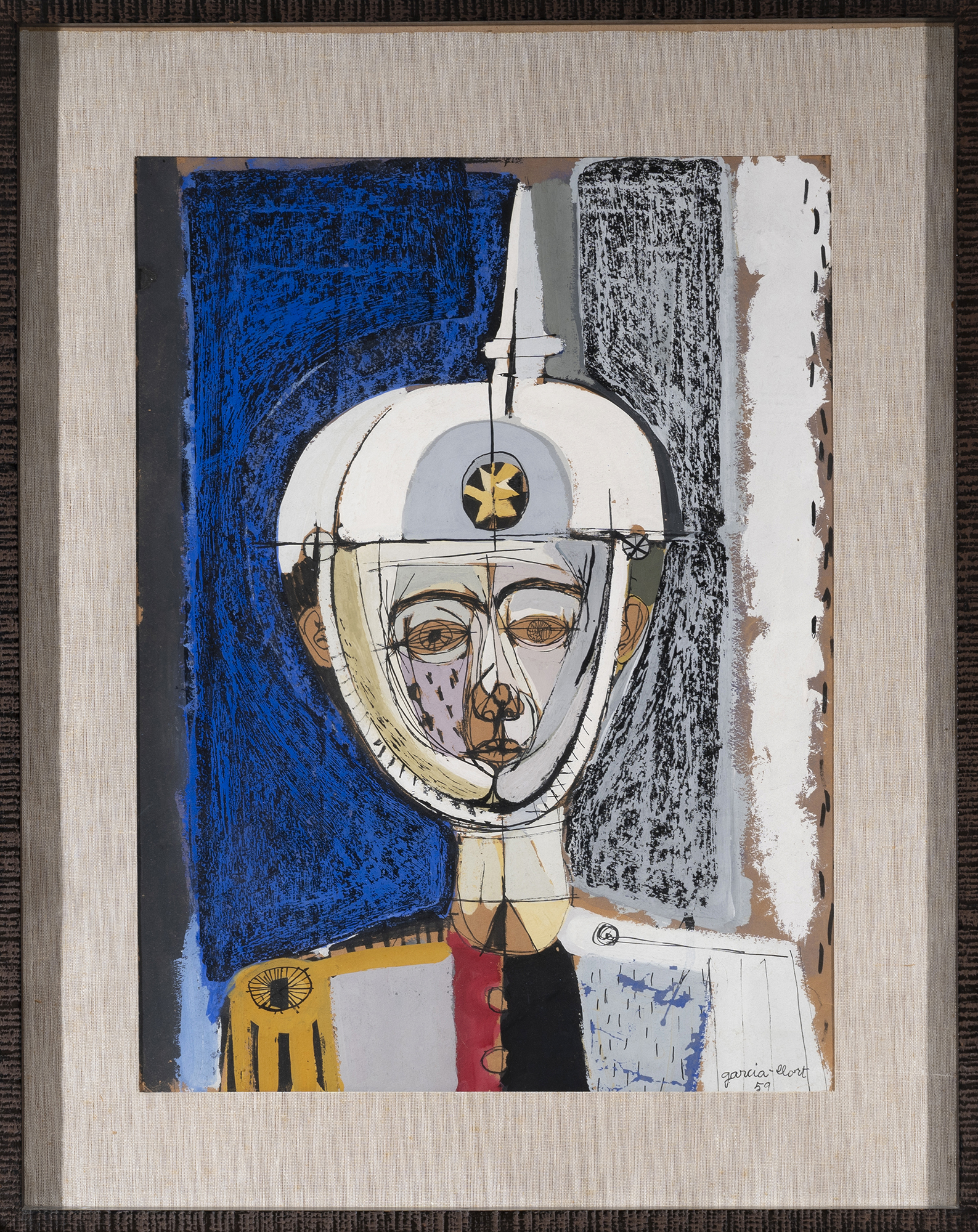 JOSEP GARCÍA LLORT (Barcelona, 1921-2003). "Soldier", 1959. Oil on cardboard. Signed and dated in - Image 2 of 7