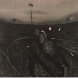CURRO GONZÁLEZ (Seville, 1960). "Embrace", 2004. Pastel on canvas. Presents label of the Gallery