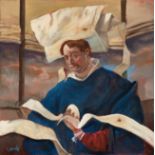 VICENTE ARNÁS LOZANO (Madrid, 1949). "The monk", 2018. Oil on canvas. Attached certificate of