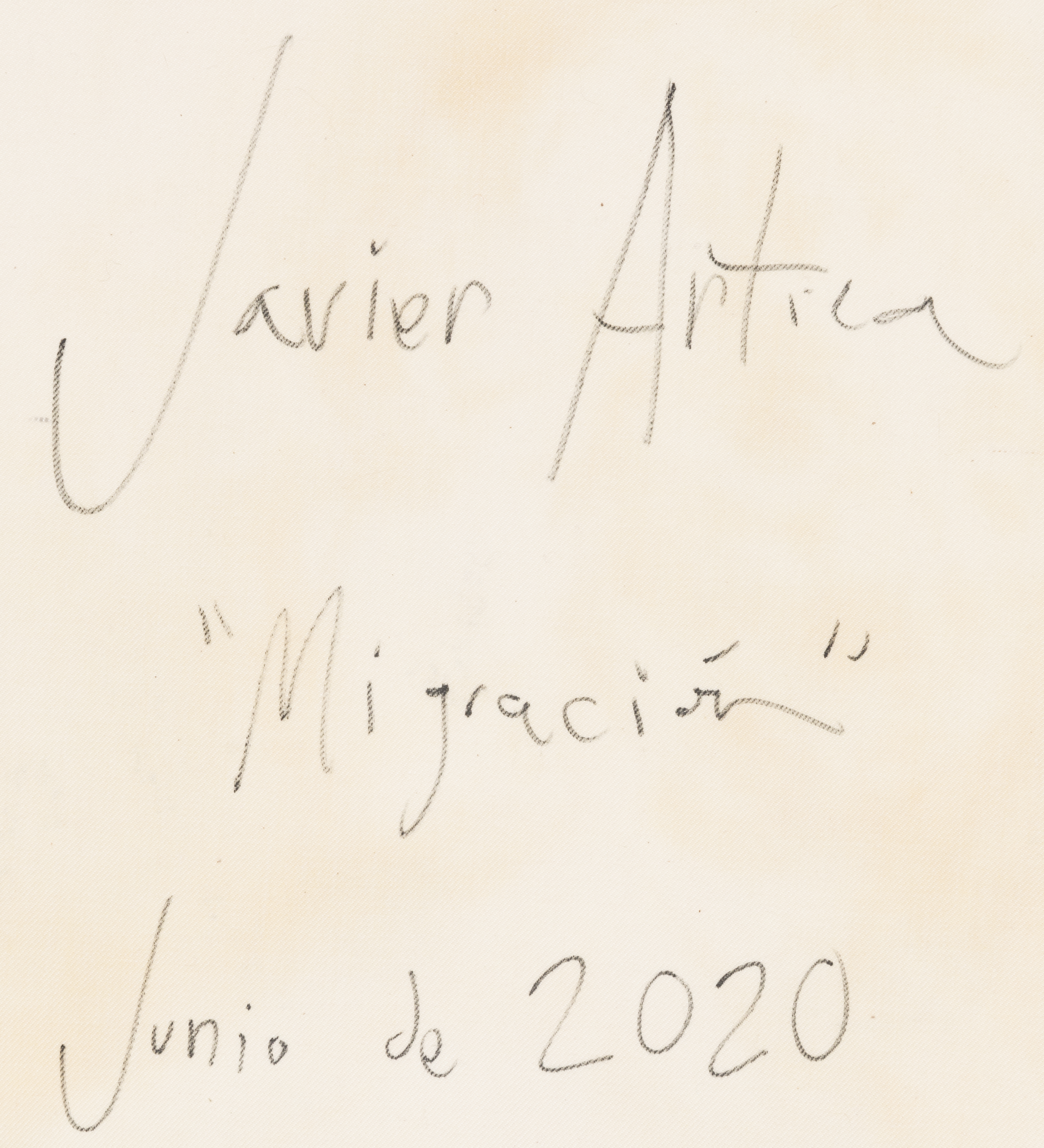 JAVIER ARTICA (Pamplona, 1984). "Migration", 2020. Oil on canvas. Signed, dated and titled on the - Image 9 of 10