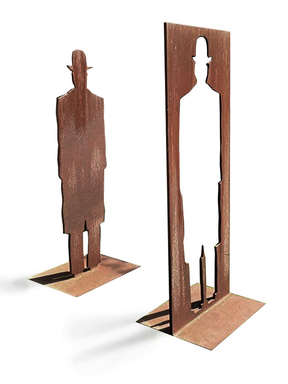 JOSÉ LUIS PASCUAL SAMARANCH (Barcelona, 1947). "Homage to Magritte". 2005. Corten steel. Size: 240 x - Image 4 of 11