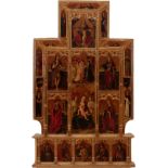 Valencian school. Group of the Master of Perea, late fifteenth century. Altarpiece of the Virgin