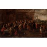 FRANS FRANCKEN II (Antwerp, Belgium, 1581 - 1642). "The Wedding at Cana". Oil on oak panel.