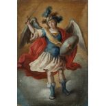 Attributed to JUAN DE ESPINAL (Seville, 1714 - 1783). "St. Michael the Archangel. Oil on canvas.