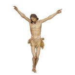 Christ; XVI century. Carved wood, polychrome and gilded. It has slight flaws. Measures: 148 x 120