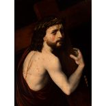 Spanish master, ca. 1560. "Christ Carrying the Cross. Oil on pine panel. Provenance: Milá Collection