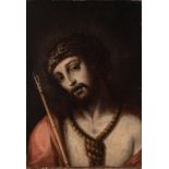 Spanish school; second third of the XVII century. "Ecce Homo. Oil on canvas. Relined. It presents