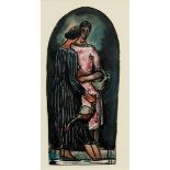 JULIO GONZÁLEZ PELLICER (Barcelona, 1876 - Arcueil, France, 1942). "Maternity black and pink", 1929.