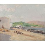 ELISEO MEIFRÈN ROIG (Barcelona, 1859 - 1940). "Port of Llançà", ca. 1930. Oil on canvas. Signed in