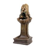 Art Nouveau fountain by GOLDSCHEIDER; Vienna, ca. 1895. Polychrome terracotta. Measurements: 143 x