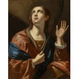 Italian school, circle of SIMON VOUET; XVII century. "Saint Catherine of Alexandria". Oil on canvas.