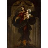 Madrid School of the third quarter of the seventeenth century. "Virgin of the Rosary". Oil on canvas