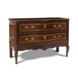 Tuscan commode; Louis XV style, second half of the eighteenth century. Pine core, rosewood veneer,