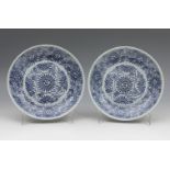 Pair of dishes. China s.XIX. In glazed porcelain. Measurements: 25 cm. diameter. Pair of Chinese