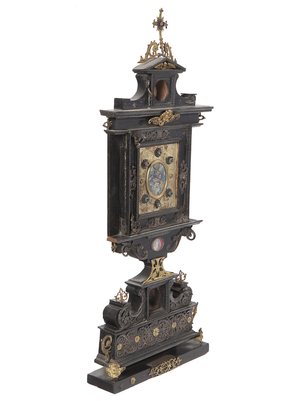Reliquary. Italy, XVII century. Ebonized wood complemented with silver colors. Measurements: 64'5 - Image 2 of 5