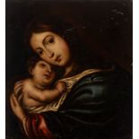Granada School; second half of the seventeenth century. "Virgin and Child". Oil on canvas.