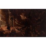 Dutch school; 17th century. "Apocalypse." Oil on canvas. Relined. It has slight repainting and has
