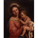 Follower of GIOVANNI BATTISTA SALVI; second half of the seventeenth century. "Madonna and Child".
