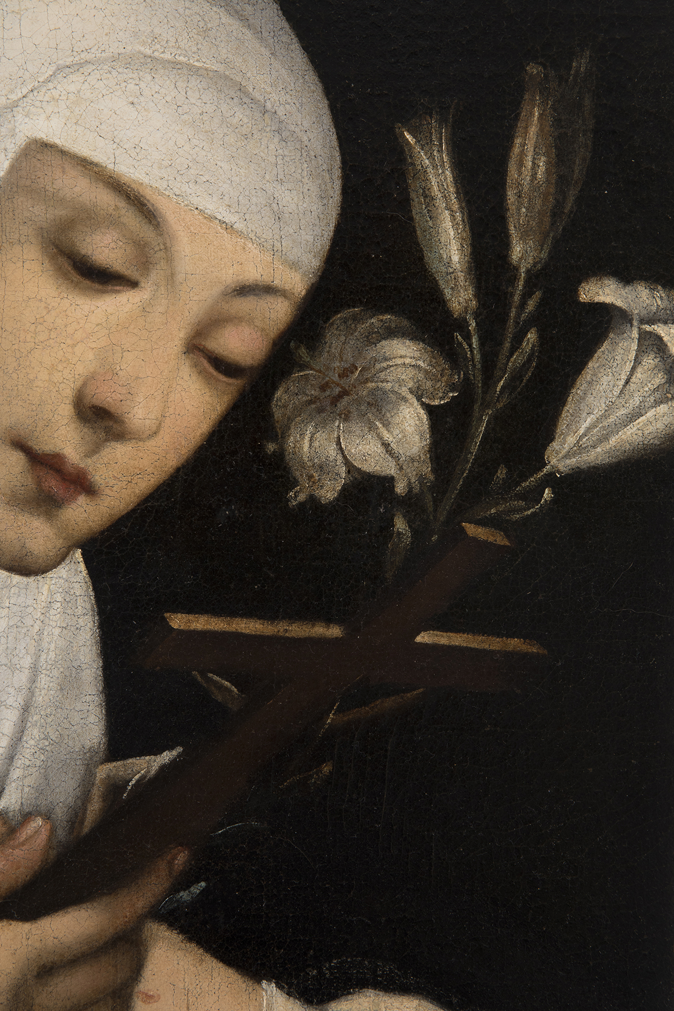 Italian school, XVII century. "Saint Catherine of Siena". Oil on canvas. Relined. Measurements: 63 x - Image 2 of 5