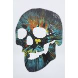 DAMIEN HIRST (Bristol, UK, 1965). "Skull", 2009. Acrylic on paper (Spin Painting).