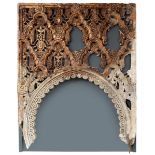 Plasterwork arch. Nasrid culture, Hispano-Muslim, 14th century. Plaster. Measurements: 92 x 74 x 6