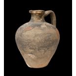 Pitcher; Hispano-Muslim art; Emirate period, 9th-10th century AD. Ceramic. Presents museum