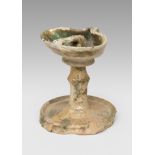 Cup candle; Hispano-Muslim art, Nasrid period, XII century. XIV a.C. Ceramic. It presents damages