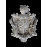 Coat of arms: Cordoba, XVIII century. Carved stone. Measurements: 120 x 85 x 30 cm. Coat of arms
