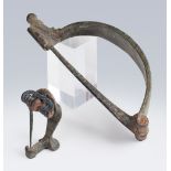 Two Roman fibulae, 2nd-3rd centuries A.D. Bronze. Measurements: 3.5 x 10 x 2.7 cm. In the Roman