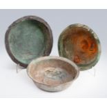 Set of three plates of legionaries; Rome, II-III centuries AD. Bronze. Measurements: 6 x 23 cm (