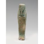 Ushebti. Egypt, Lower Epoch. Fayenza. Measurements: 10,5 cm (height) . The ushebtis are small