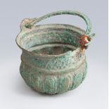 Small ladle with handle; Rome, 2nd-3rd century AD. Bronze. It has a small oxidation break located at