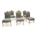 Louis Philippe armchair, ca. 1840. Wood carved and gilded in fine gold. Large model. Measurements: