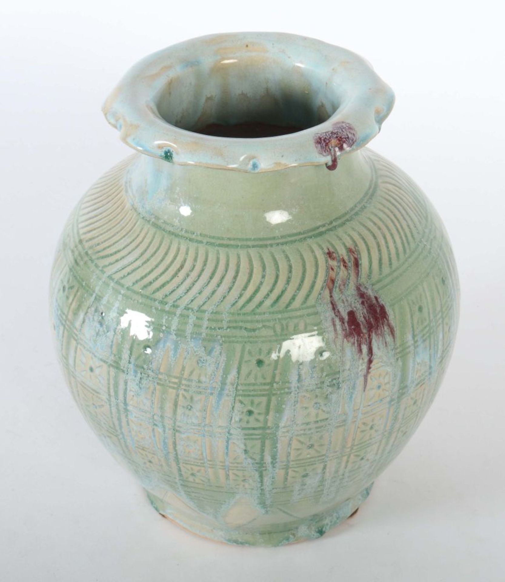 Keramikvase wohl China, 20. Jh., - Image 3 of 3