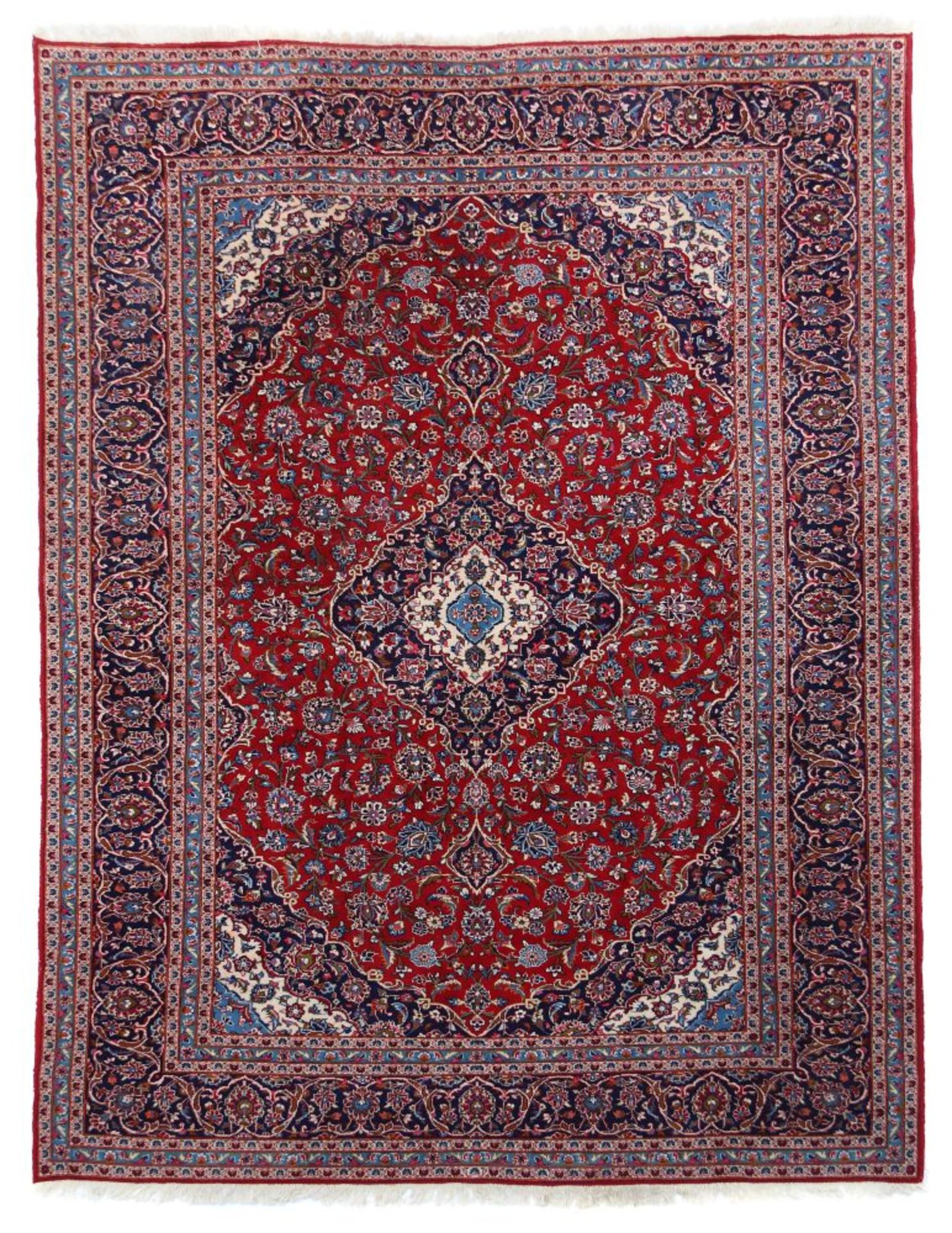 Kashan Medaillonteppich Persien, Ende